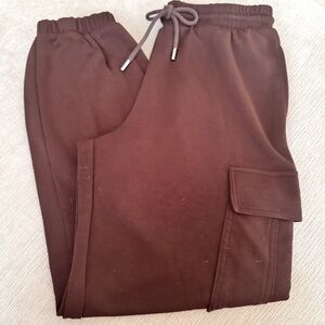 Brown jogger type crop pants